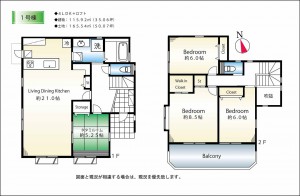 市が尾　１号棟間取り（マツ）