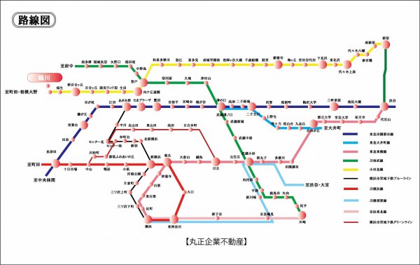 路線図（鶴川駅）